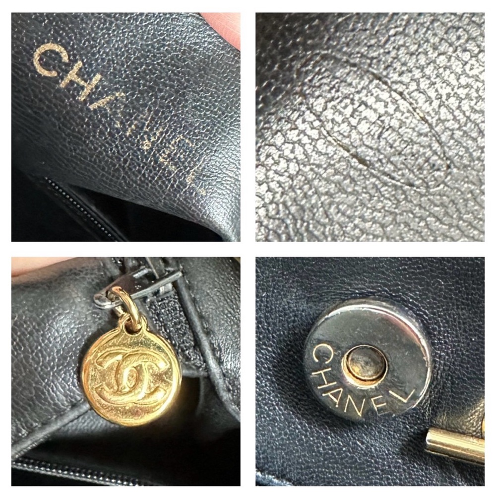 CHANEL Black CC Logo Shoulder Bag with Gold Chain Trim - Picture 4 of 15